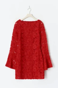 Embroidery mini dress