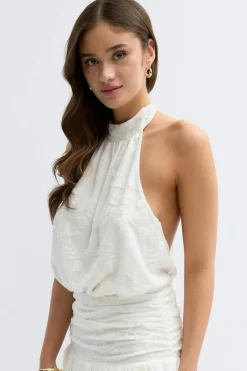 Embroidery mini dress