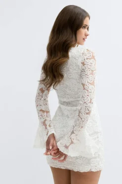 Embroidery mini dress