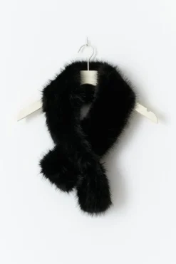 Faux fur plush scarf