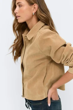 Faux suede short jacket