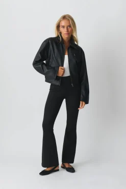Flare jersey trousers