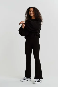 Flare petite jersey trousers