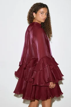 Flowy frill mini dress