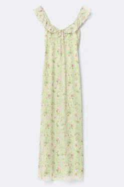 Frill maxi dress