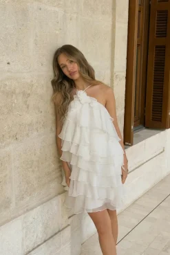 Frill mini dress