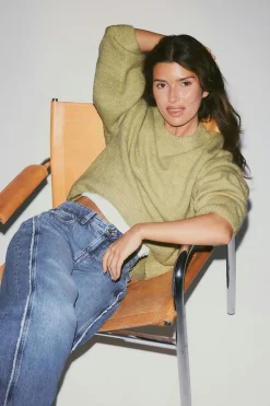 Fringe seam jeans