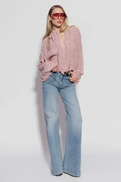 Front pocket flare jeans