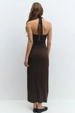 Halterneck midaxi dress