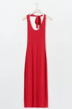 Halterneck midaxi dress