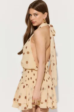 Halterneck mini dress