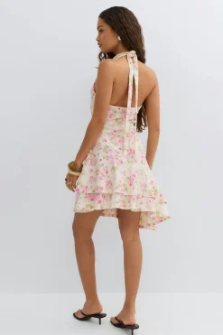 Halterneck mini dress