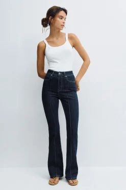 High bootcut jeans