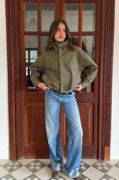 High neck short jacket