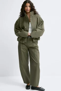 High neck short jacket
