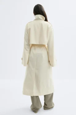 High neck trench coat