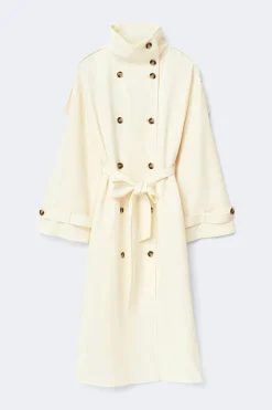 High neck trench coat