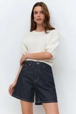 High waist denim shorts