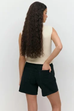 High waist denim shorts