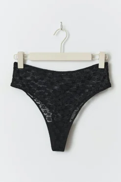 high waist lace brazilian