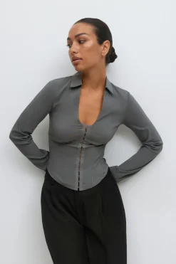 Hook and eye shirt