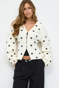 Jacquard knitted cardigan