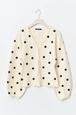 Jacquard knitted cardigan