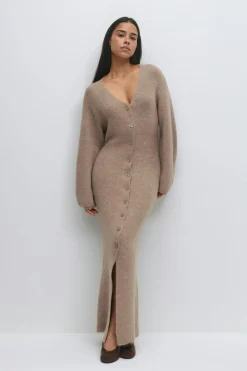 Knitted button down dress