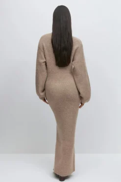 Knitted button down dress