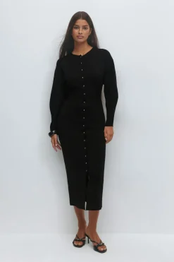 Knitted button down dress