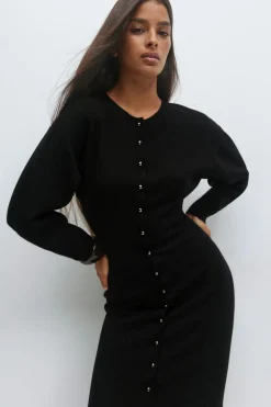 Knitted button down dress