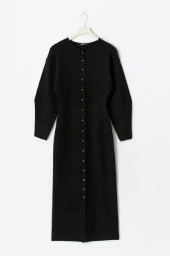 Knitted button down dress