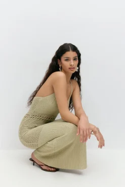 Knitted crochet dress