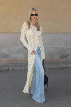 Knitted crochet dress