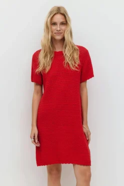 Knitted crochet t-shirt dress