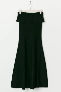 Knitted folded tube dress
