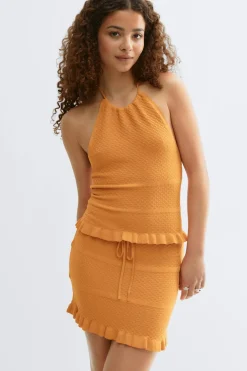Knitted frill skirt