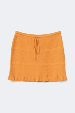 Knitted frill skirt