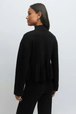 Knitted peplum top