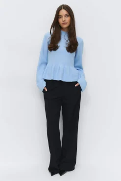 Knitted peplum top
