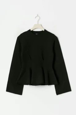 Knitted peplum top