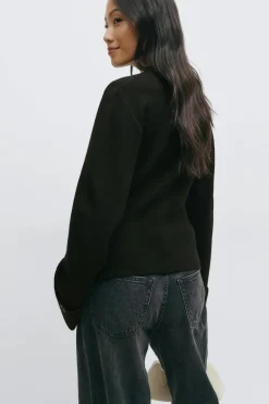 Knitted sculptured cardigan