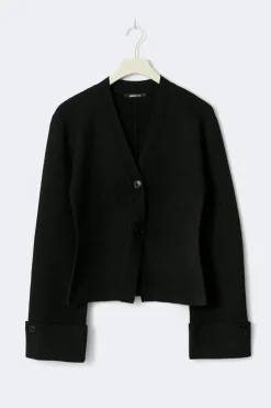 Knitted sculptured cardigan