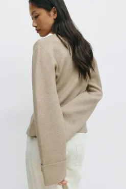 Knitted sculptured cardigan