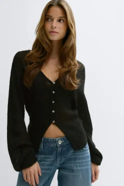 Knitted sheer cardigan