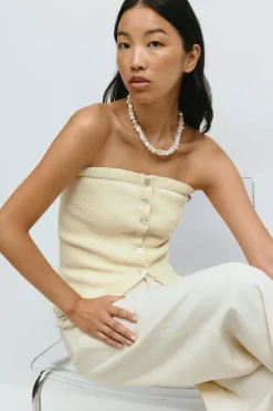 Knitted tube top