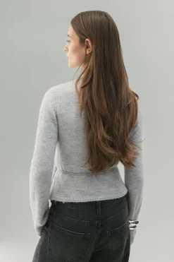 Knitted wrap cardigan