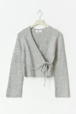 Knitted wrap cardigan