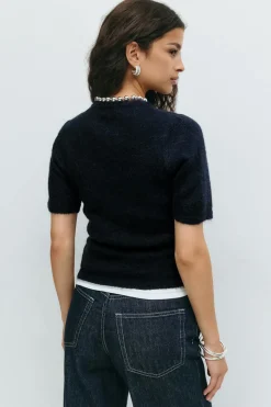 Knitted wrap top