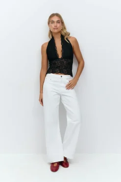 Lace halterneck top